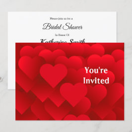 Invitation de la douche nuptiale de nombreux coeur