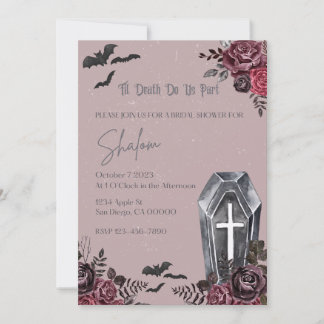 Invitation de la douche nuptiale d'Halloween