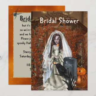 Invitation de la douche nuptiale d'Halloween