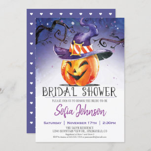 Invitation de la douche nuptiale d'Halloween