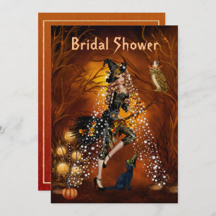 Invitation de la douche nuptiale d'Halloween avec 