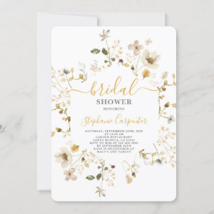 Invitation de la douche nuptiale fleur sauvage