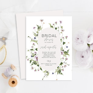 Invitation de la douche nuptiale Fleur sauvage Boh