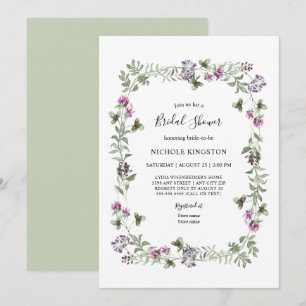 Invitation de la douche nuptiale Fleur sauvage de