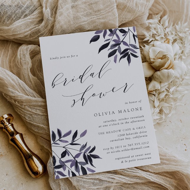 Invitation de la douche nuptiale Harvest Plum (Créateur téléchargé)