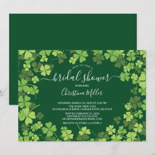 Invitation de la douche nuptiale irlandaise Shamro