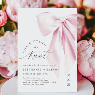Invitation de la douche nuptiale Knot Pink