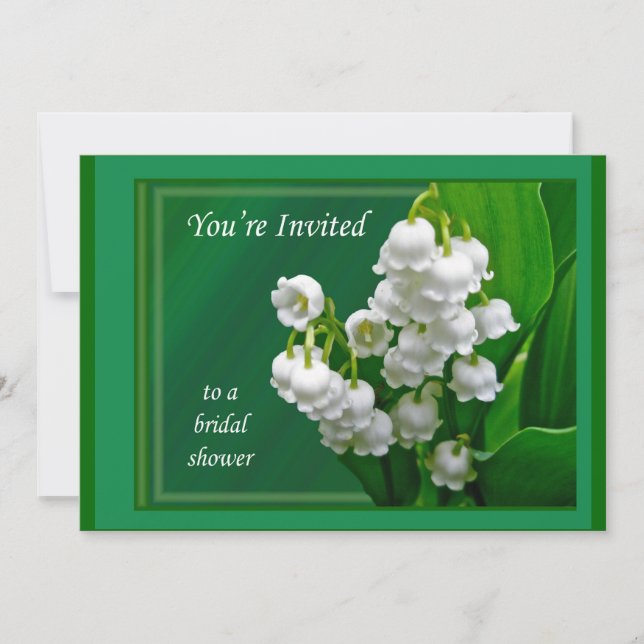 Invitation de la douche nuptiale - Lily de la vall (Devant)