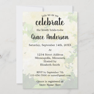 Invitation de la douche nuptiale mariage-blanche H