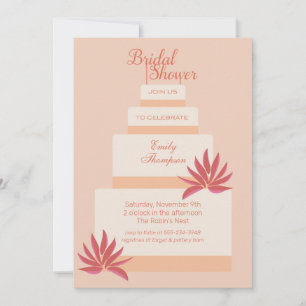 Invitation de la douche nuptiale mariage Cake
