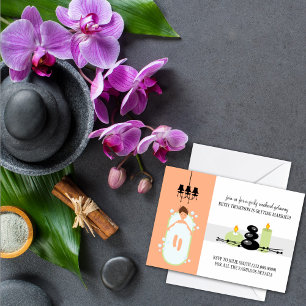 Invitation de la douche nuptiale ou un Spa Week-en