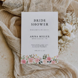 Invitation de la douche nuptiale rose Mariage