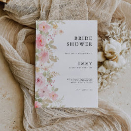 Invitation de la douche nuptiale rose Mariage