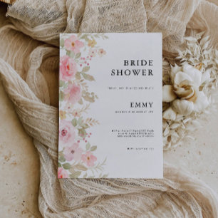 Invitation de la douche nuptiale rose Mariage