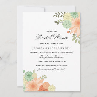 Invitation de la douche nuptiale Spring Foliage