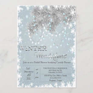 Invitation de la douche nuptiale Winter Wonderland