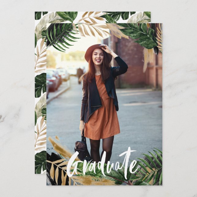 Invitation de la faire-part de remise de diplômes  (Devant / Derrière)