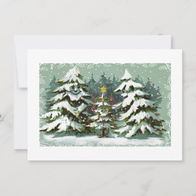 Invitation de la famille des arbres de Noël (Devant)