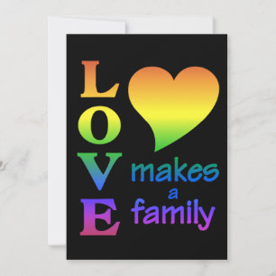 Invitation de la famille Rainbow, personnaliser