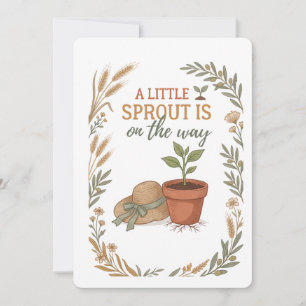 Invitation De la ferme à la table Little Sprout Baby Shower