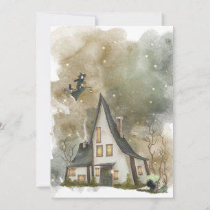 Invitation de la fête à thème Halloween Witch