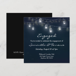 Invitation de la fête allumée par les lucioles des