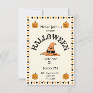 Invitation de la fête citrouille d'Halloween