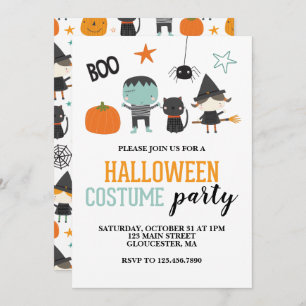 Invitation de la fête costumée d'Halloween pour en