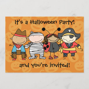 Invitation de la fête costumée d'Halloween pour en