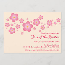Invitation de la fête Customisée du Nouvel An chin
