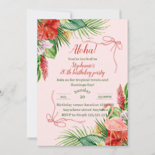 Invitation de la fête d'anniversaire Aloha - Invit