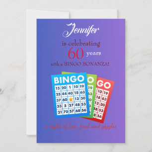 Invitation de la fête d'anniversaire BINGO