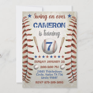 Invitation de la fête d'anniversaire de baseball