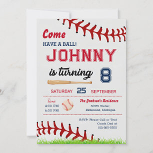 Invitation de la fête d'anniversaire de baseball a