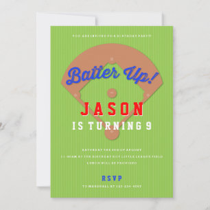 Invitation de la fête d'anniversaire de baseball D