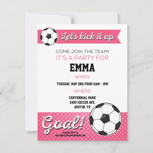 Invitation de la fête d'anniversaire de football 4 (Devant)
