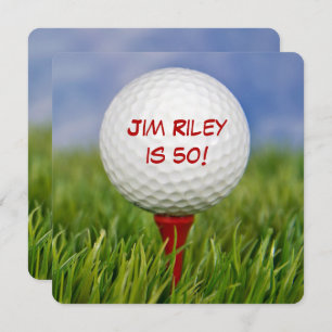 Invitation de la fête d'anniversaire de golf