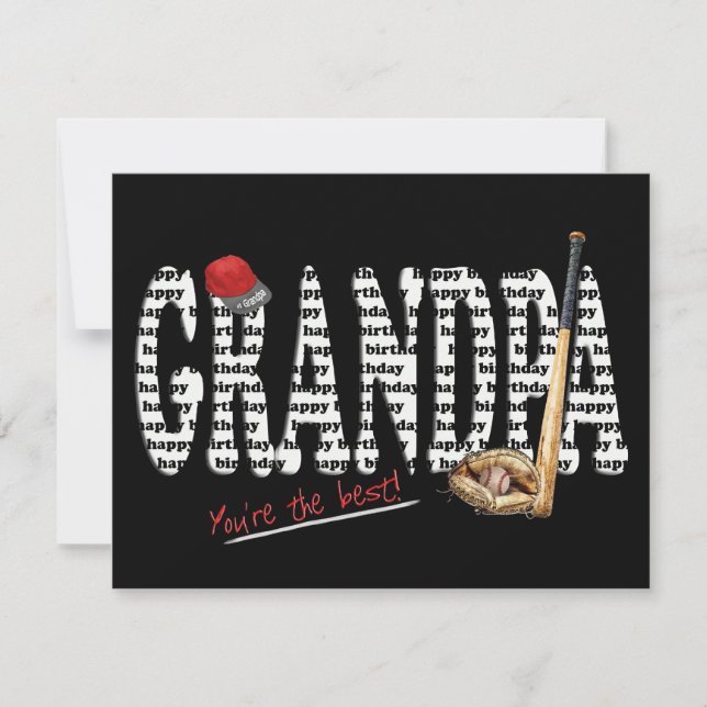 Invitation de la fête d'anniversaire de grand-père (Devant)