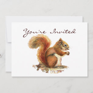 Invitation de la fête d'anniversaire de l'écureuil