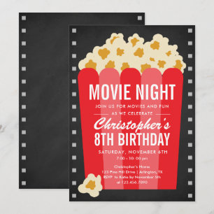 Invitation de la fête d'anniversaire de Popcorn Mo
