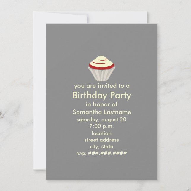Invitation de la fête d'anniversaire de Red Velvet (Devant)