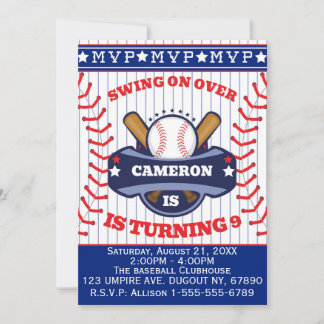 Invitation de la fête d'anniversaire des garçons d