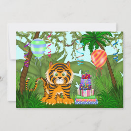 Invitation de la fête d'anniversaire du Tigre du B