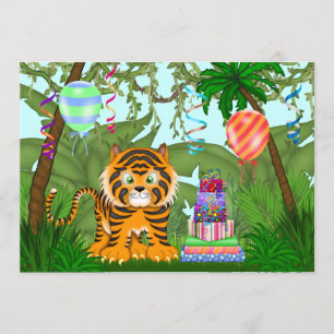 Invitation de la fête d'anniversaire du Tigre du B