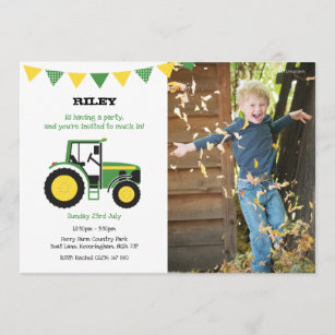 Invitations Faire Part Cartes Anniversaire Tracteur Zazzle Ch