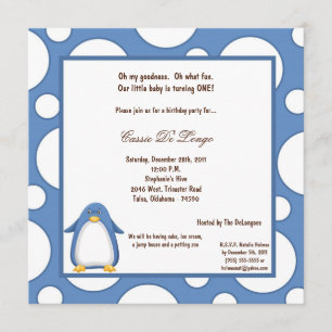 Invitation de la fête d'anniversaire Pok-a-Dot 5x7