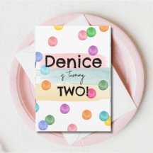Invitation de la fête d'anniversaire Polka Dot