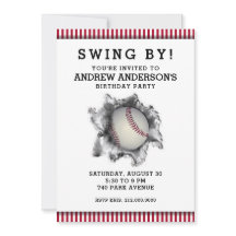 Invitation de la fête de baseball