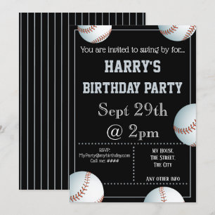 Invitation de la fête de baseball