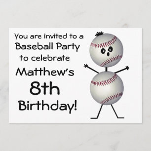Invitation de la fête de baseball anniversaire